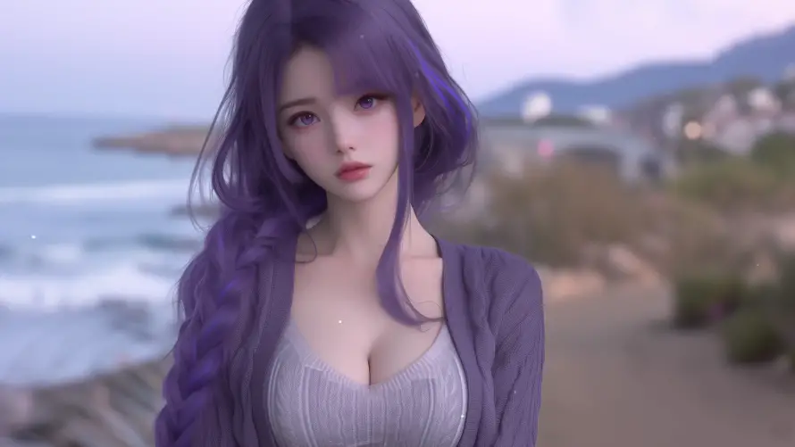 4k少女壁纸-温柔风壁纸和海滨-动漫美女免费下载「哲风壁纸」