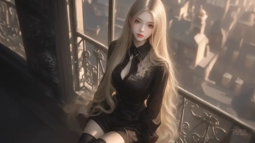 4k优雅壁纸-优雅美女与性感美女-都市夜景「哲风壁纸」