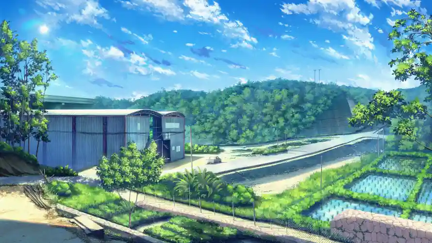4k插画壁纸-乡村建筑 - 风景-夏日风光壁纸分享「哲风壁纸」