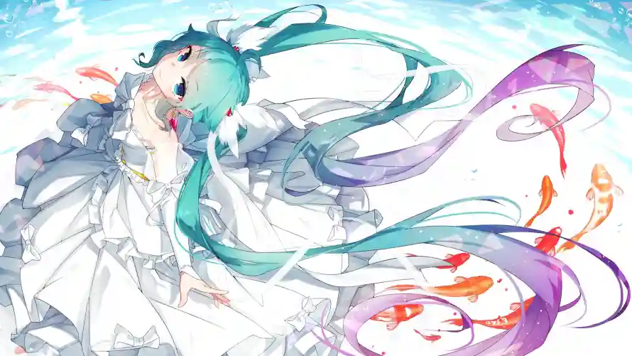 2k初音壁纸-二次元 - 初音未来-动漫插画「哲风壁纸」