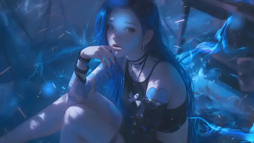4k4K壁纸-金克丝 - 4K原画-游戏角色「哲风壁纸」