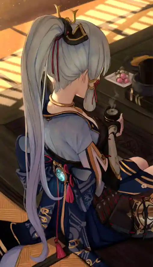 4k原神壁纸 - 神里 - 稻妻 - 游戏插画「哲风壁纸」