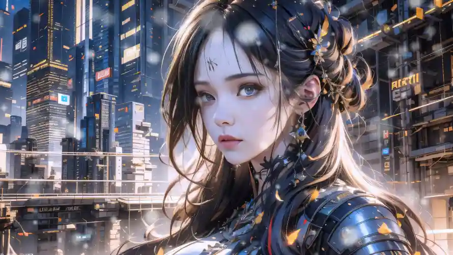 2k朋克壁纸-夜景插画壁纸和美女-朋克风格免费下载「哲风壁纸」