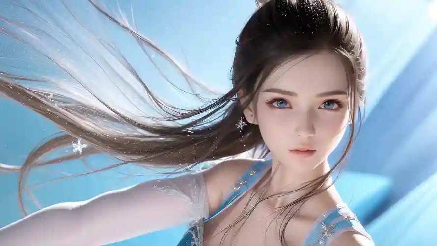 2k精致壁纸-发丝动态与美女-精致妆容热门的壁纸「哲风壁纸」