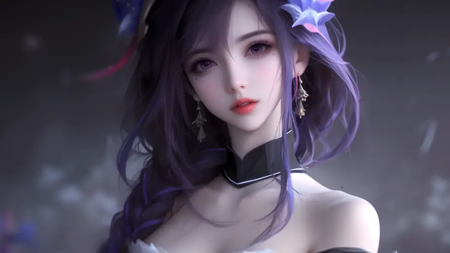 2k紫发壁纸-唯美角色和美女-少女壁纸壁纸分享「哲风壁纸」