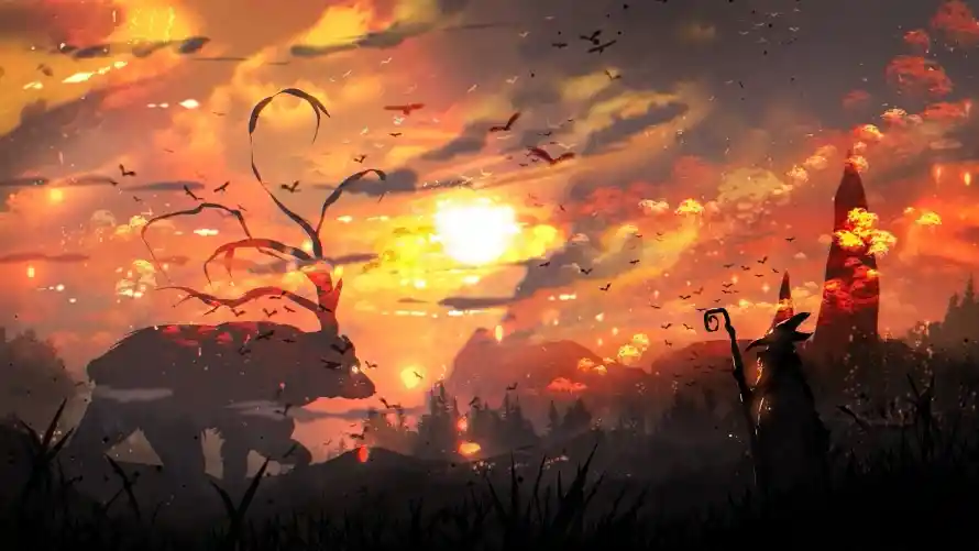 2k场景壁纸-二次元和光影壁纸-幻想世界「哲风壁纸」