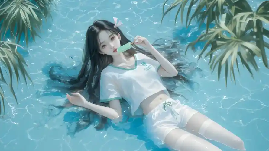2k夏日壁纸-棕榈树 - 泳池-水中倒影热门的壁纸「哲风壁纸」