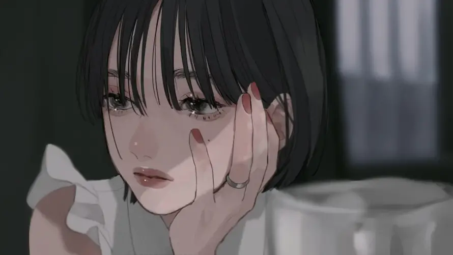 4k思量壁纸-伤感动漫壁纸和动漫背景-少女插画「哲风壁纸」