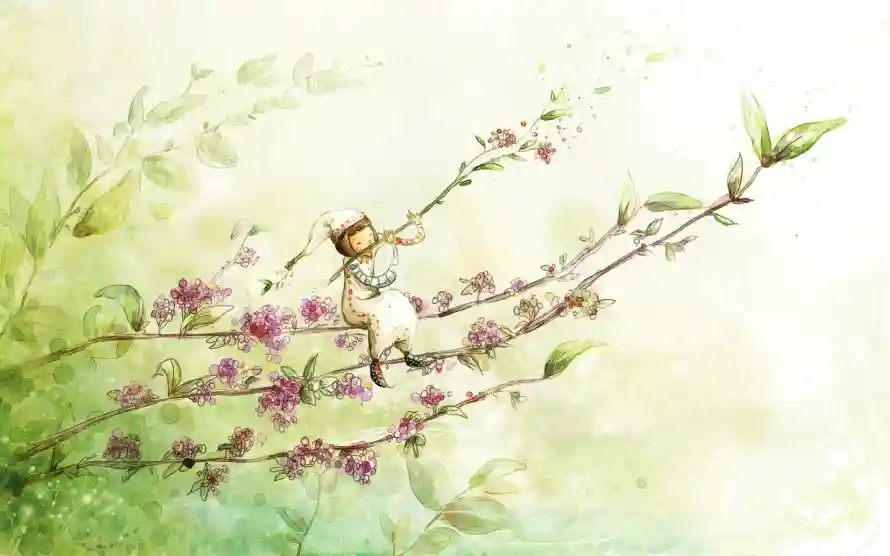 2k精灵壁纸-小清新与花朵-热门的壁纸「哲风壁纸」
