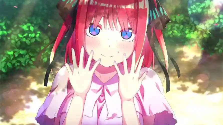 3k粉发壁纸-五等分 - 蓝眼-中野二乃热门的壁纸「哲风壁纸」