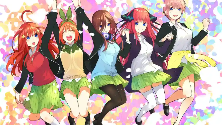 3k五姐妹壁纸-五等分和中野二乃-动漫插画「哲风壁纸」