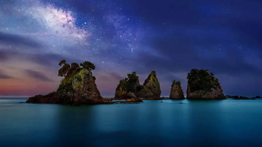 4k夜景壁纸-风景与海水-壁纸分享「哲风壁纸」