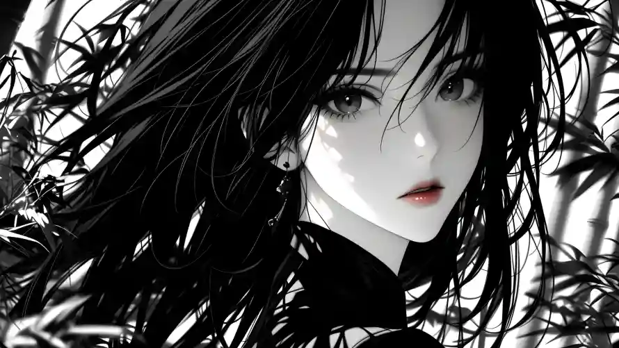 4k水墨壁纸-古典美女和国风元素-国风插画「哲风壁纸」
