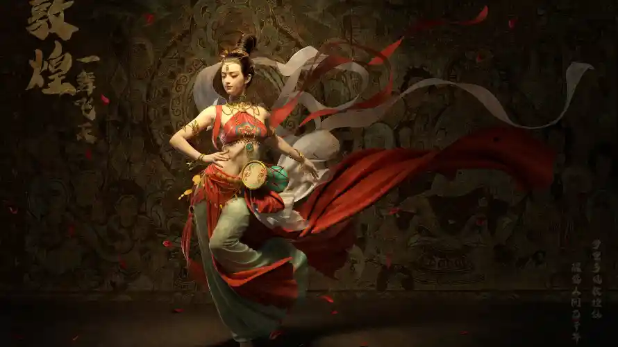 4k敦煌壁纸-古典神话 - 敦煌文化-舞蹈艺术「哲风壁纸」