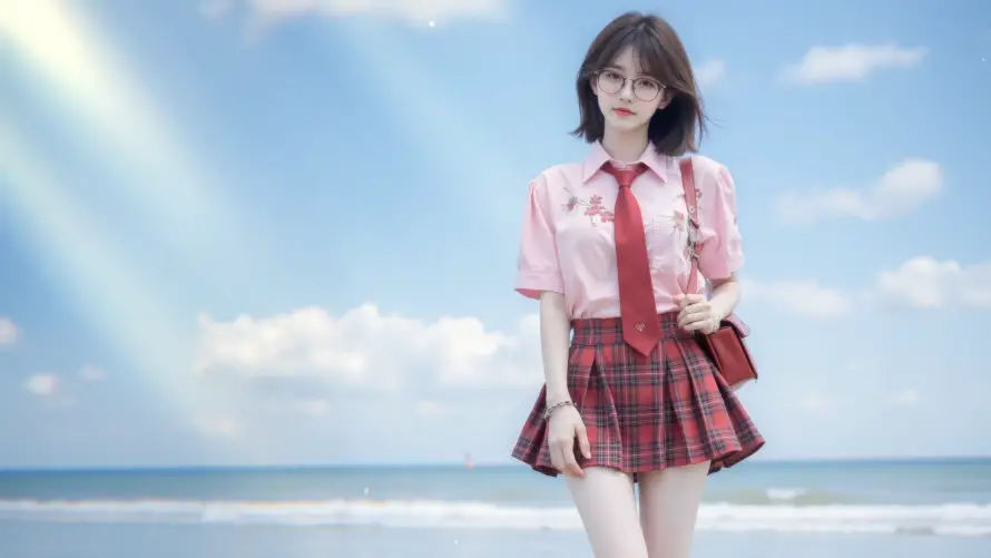 2k美女壁纸-jk制服 - jk-日系风格免费下载「哲风壁纸」