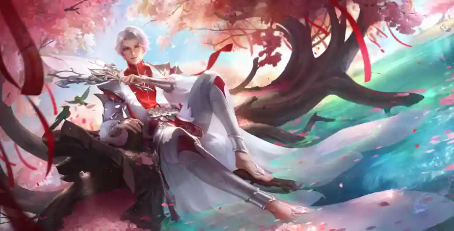 8k诸葛亮壁纸-古风皮肤和桃花场景-武陵仙君「哲风壁纸」