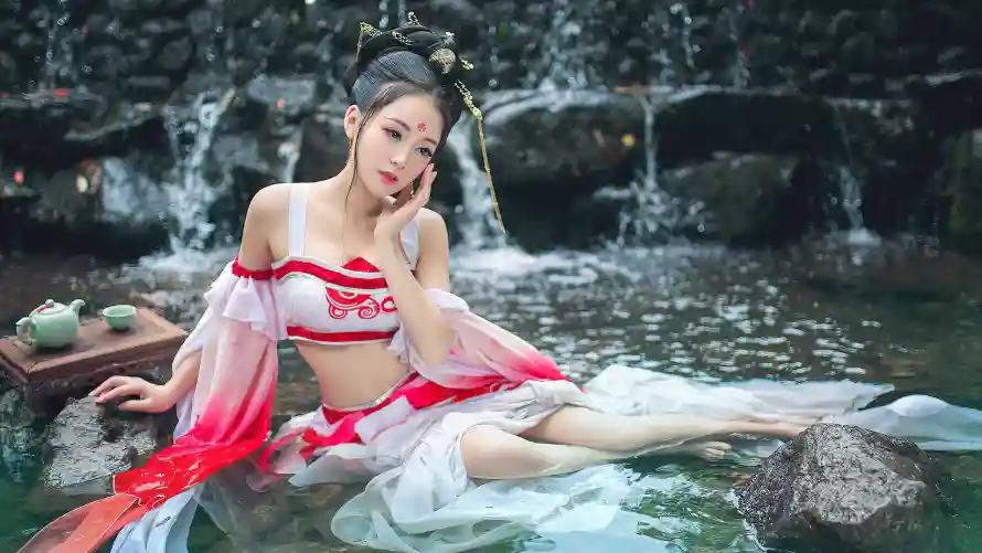4k古风壁纸-传统服饰和山水-古装美女壁纸推荐「哲风壁纸」