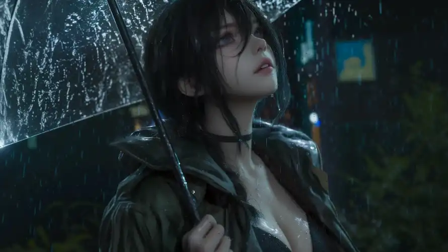 2k仰望壁纸-仰望少女壁纸和雨中-少女肖像壁纸推荐「哲风壁纸」