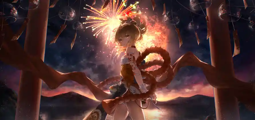 6k原神壁纸-夏日祭 - 宵宫-角色插画壁纸推荐「哲风壁纸」