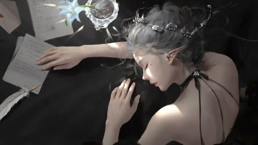 8k插画壁纸-海琴烟壁纸和鬼刀-cg美女壁纸推荐「哲风壁纸」