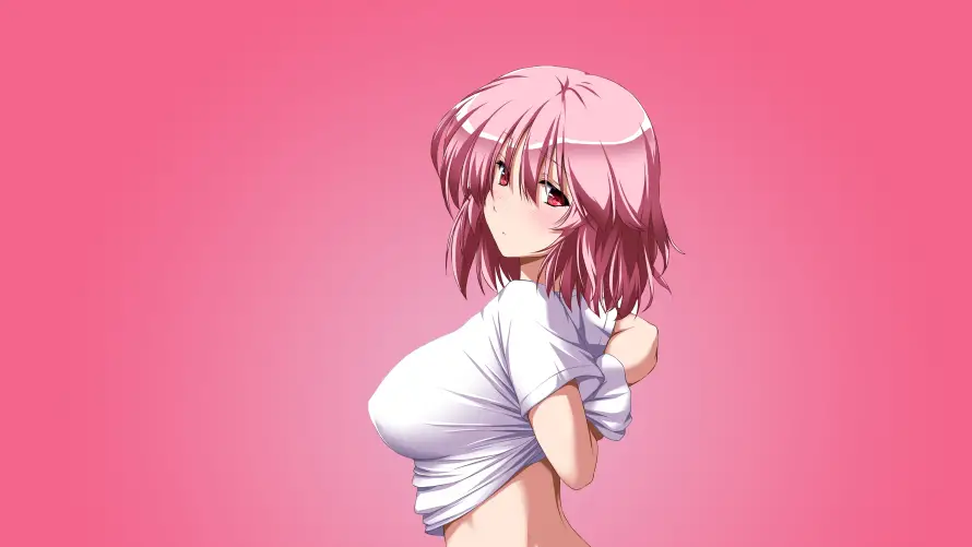 4k可爱壁纸-美少女和粉发少女-粉色背景「哲风壁纸」