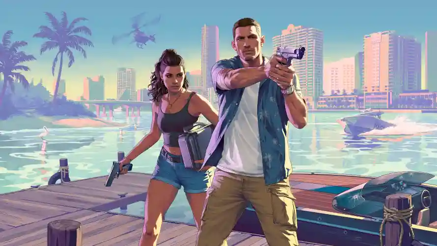 4k游戏壁纸-双主角和GTA6-枪战元素「哲风壁纸」