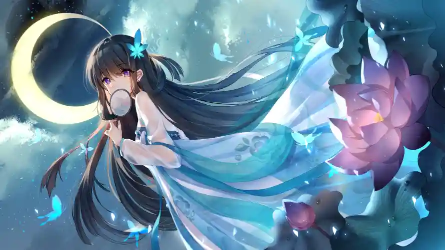2k少女壁纸-二次元壁纸和蝴蝶-壁纸分享「哲风壁纸」