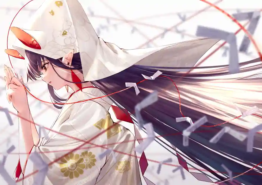 4k寺庙壁纸-传统服饰和祈祷-动漫角色壁纸分享「哲风壁纸」