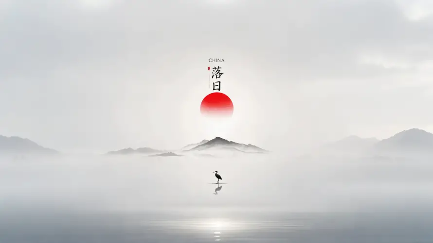 4k极简壁纸-中式意境 - 国风水墨-山水背景「哲风壁纸」