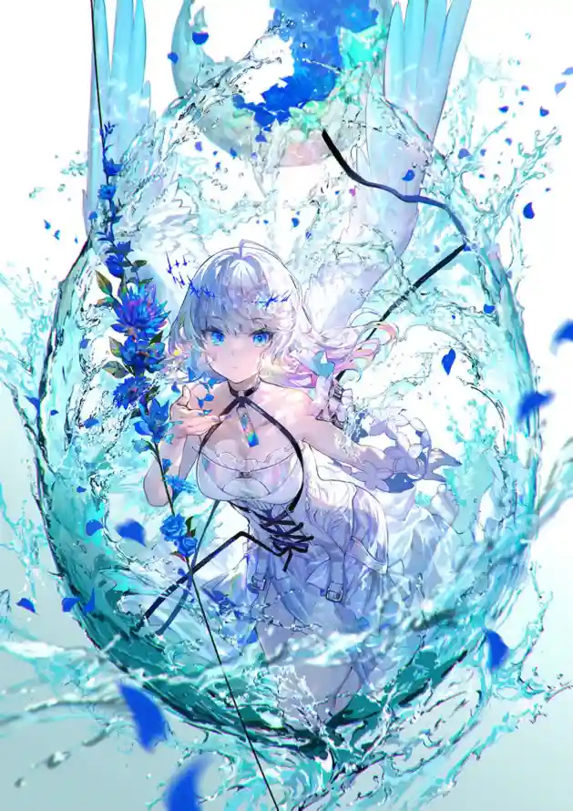 4k蓝色壁纸 - 美人鱼 - 蓝色系 - 梦幻海洋「哲风壁纸」