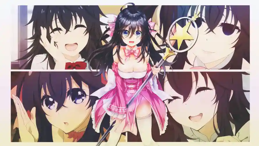 2k美少女壁纸-动漫角色与星杖少女-粉色魔装「哲风壁纸」