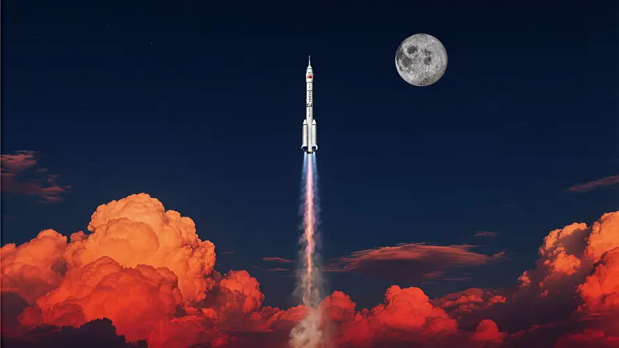 4k太空壁纸-火烧云 - 宇宙-神州火箭壁纸分享「哲风壁纸」