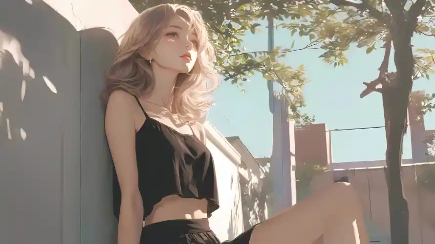 15k美女壁纸-户外街景 - 阳光-美女写真壁纸推荐「哲风壁纸」