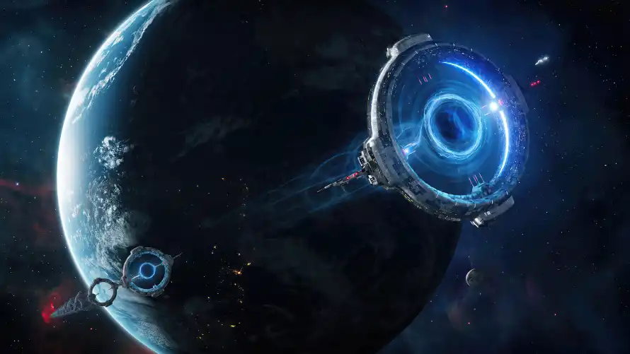 4k地球壁纸-太空宇宙和太空环轨-宇宙探索「哲风壁纸」