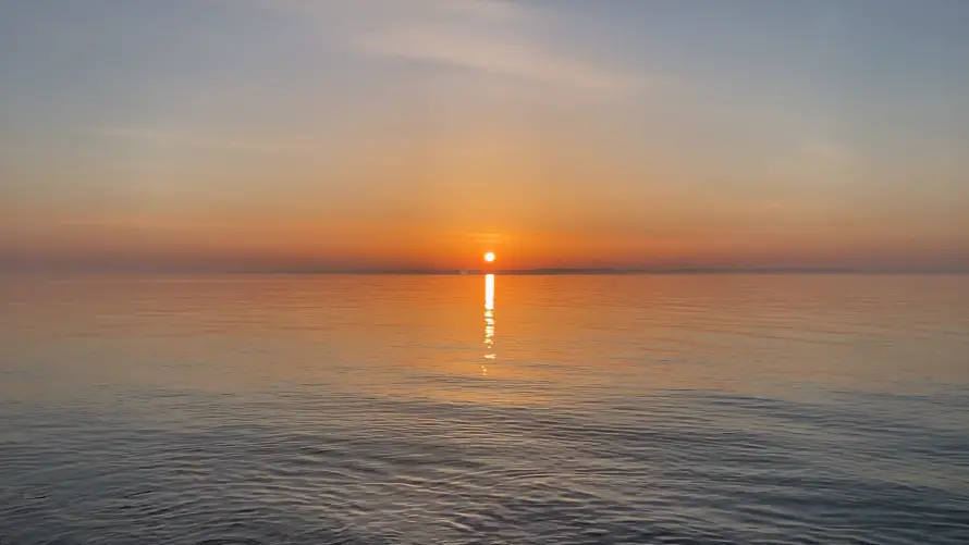 4k夕阳壁纸-暮色海洋与海景-水天相接壁纸推荐「哲风壁纸」
