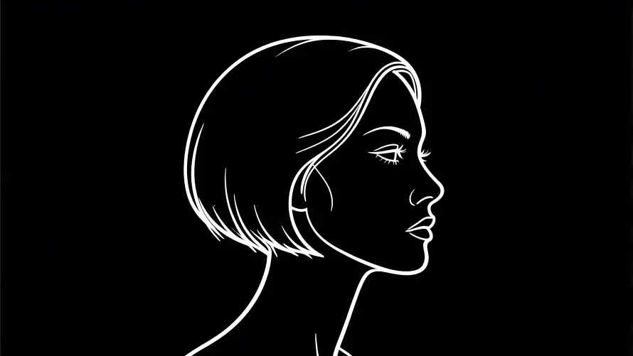 3k艺术元素壁纸-线条风女性与线条插画风格-热门的壁纸「哲风壁纸」