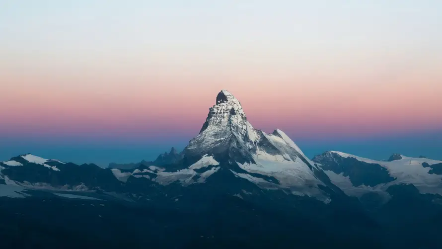 5k晨曦美景壁纸-晨曦自然和晨曦雪山-雪山背景「哲风壁纸」
