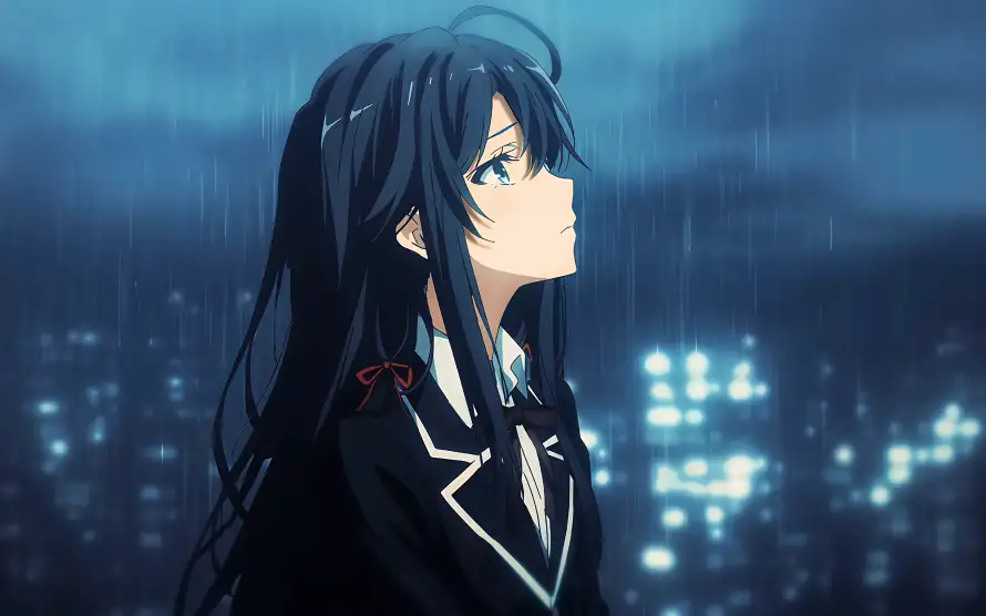 3k雨天壁纸-二次元 - 雨-动漫美少女壁纸分享「哲风壁纸」