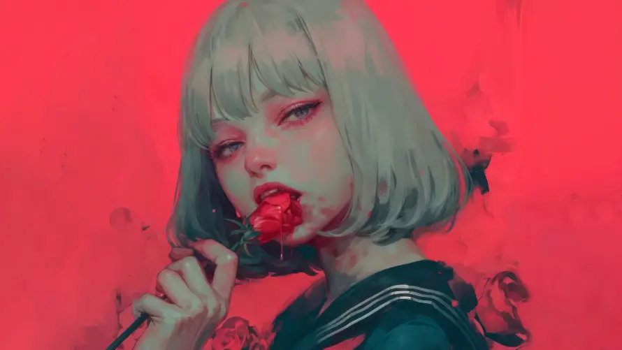 4k动漫壁纸-哥特风和少女-动漫插画免费下载「哲风壁纸」
