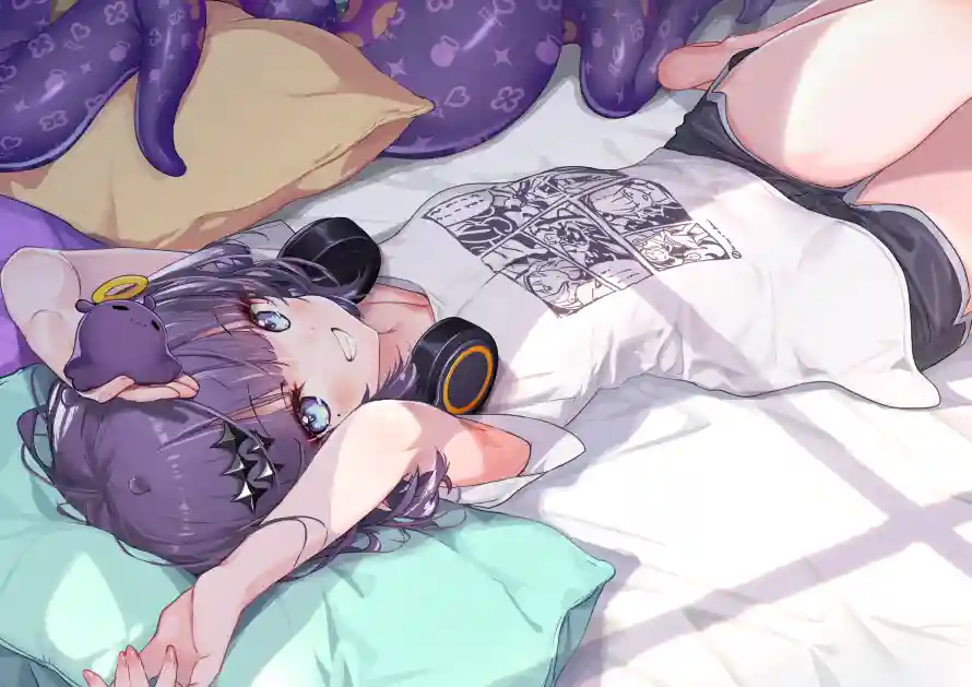 4k泪痣壁纸-白蜘蛛和耳机-泪痣少女免费下载「哲风壁纸」
