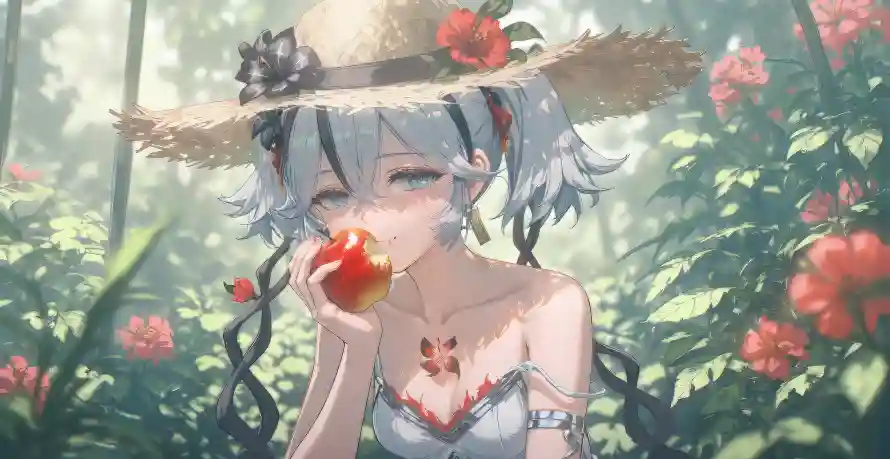 5k少女壁纸-少女插画 - 鸣潮-森境花丛热门的壁纸「哲风壁纸」
