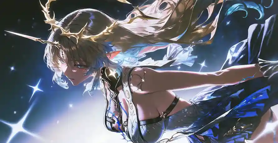 4k少女壁纸-动漫角色与星空-免费下载「哲风壁纸」