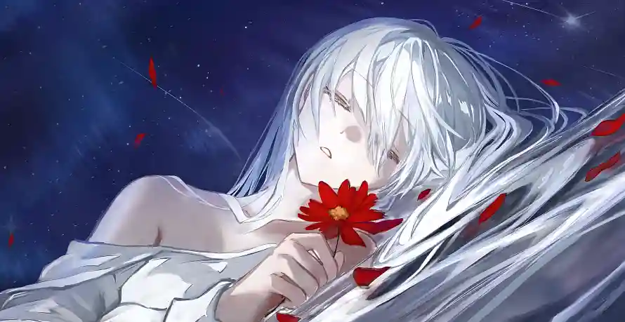 4k少女壁纸-动漫少女与持花-持花少女壁纸推荐「哲风壁纸」