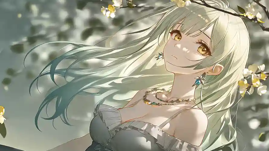 5k少女壁纸-动漫少女 - 绿-少女插画热门的壁纸「哲风壁纸」