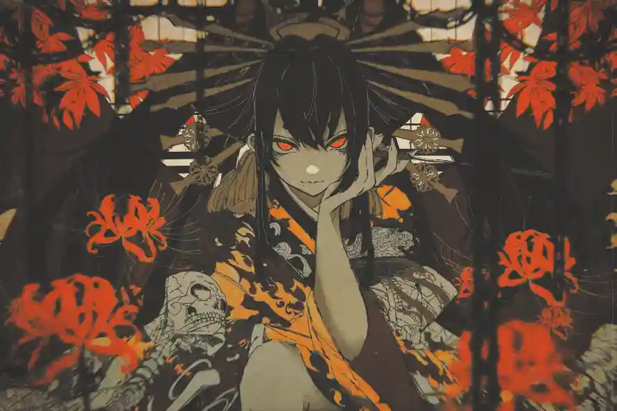3k动漫壁纸-动漫角色与少女-和服少女免费下载「哲风壁纸」