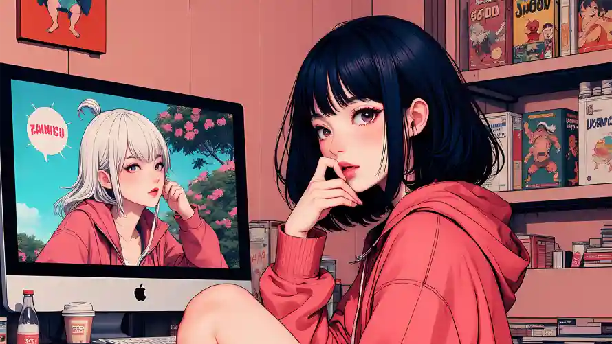 2k女孩壁纸-女孩插画壁纸和插画-室内场景壁纸推荐「哲风壁纸」