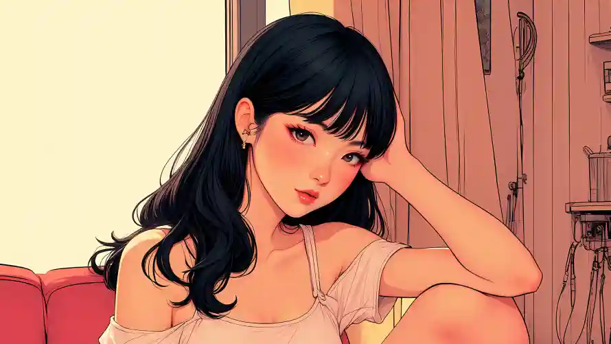 2k女孩壁纸-女孩插画壁纸和插画-室内场景热门的壁纸「哲风壁纸」