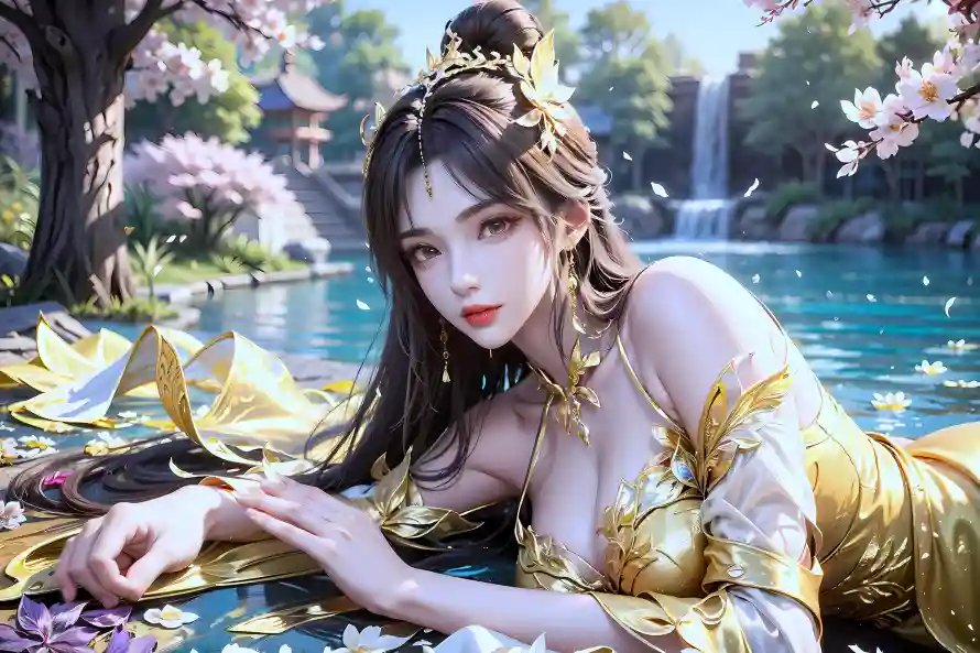 4k王曦壁纸-樱花树壁纸和完美世界-山水背景「哲风壁纸」
