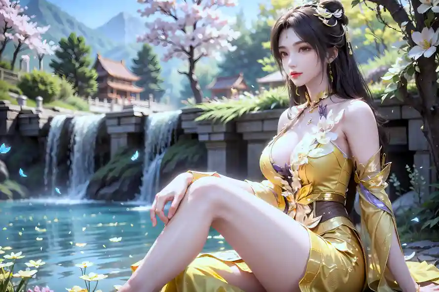 4k王曦壁纸-古风角色与完美世界-樱花背景「哲风壁纸」