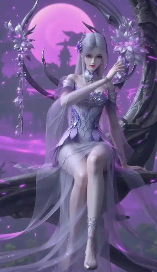 4k小医仙壁纸 - 斗破苍穹 - 月夜场景 - 玄幻动漫「哲风壁纸」